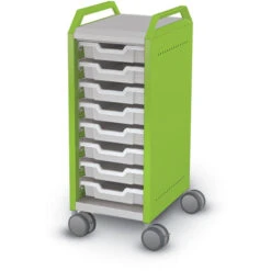 38-1/2"Hx14-3/4"Wx19-1/4"D Compass Cabinet Storage W/ (8) 3"H Totes - Mini H2 - Handles