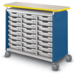 42-1/10"Hx48"Wx20"D Compass Cabinet Storage W/ (24) 3"H Totes - Maxi H2 - Transaction Top