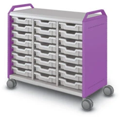 38-1/2"Hx42"Wx19-1/4"D Compass Cabinet Storage W/ (24) 3"H Totes - Maxi H2 - Handles