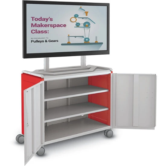 66-1/10"Hx41-7/8"Wx19-1/8"D Compass Cabinet Storage W/ Shelves - Maxi H2 - TV Mount 4 66-1/10"Hx41-7/8"Wx19-1/8"D Compass Cabinet Storage W/ Shelves - Maxi H2 - TV Mount - Image 2