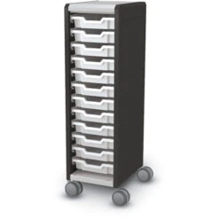 51-1/8"Hx14-7/8"Wx19-1/8"D Compass Cabinet Storage W/ (12) 3"H Totes - Mini H3