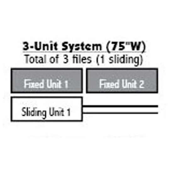 High-Density Three Unit File System On Quick Track-79"H 4 High-Density Three Unit File System On Quick Track-79"H - Image 2