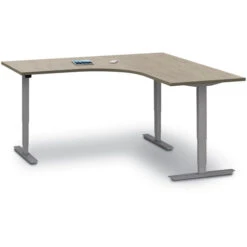 ML Series Height Adjustable Table: 3-Stage 3 Column Single Surface