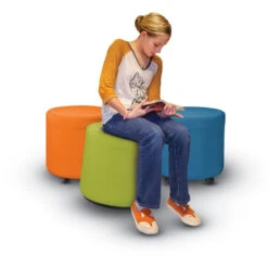 Sonik® Round Ottoman W/ Wobble Base - Grade 1 Special Order Vinyl -Office Supplies Shop MLF RW 5