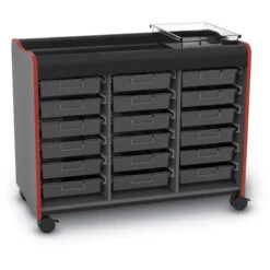 Horizon™ Makerspace Mobile Storage Cart W/ 18 Trays