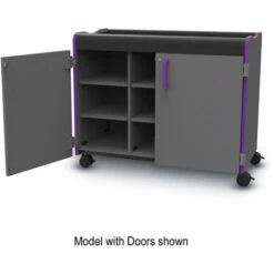 Horizon™ Makerspace Mobile Cubbie Storage - Storm Gray Laminate