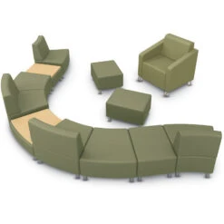 Modular Soft Seating 45° Armless Wedge - Outside Back (Grade 2) -Office Supplies Shop MOD 4ON D 3