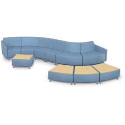 Modular Soft Seating 45° Armless Wedge - Outside Back (Grade 2) -Office Supplies Shop MOD 4ON D 5