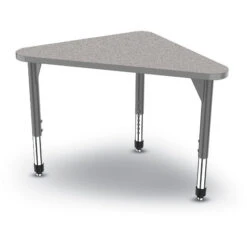 41"Wx23"D Premier Triangle Desk - Gray Nebula Top, Gray Edge, Gray Legs