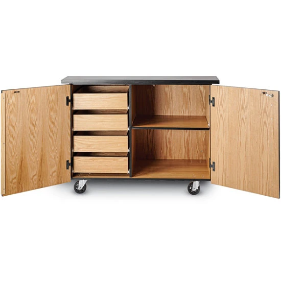 Mobile Science Cabinet - With Inner Drawers & Shelf, Chem-Res Top And Whiteboard / Mirror 4 Mobile Science Cabinet - With Inner Drawers & Shelf, Chem-Res Top And Whiteboard / Mirror - Image 2