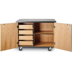 Mobile Science Cabinet - With Inner Drawers & Shelf, Chem-Res Top