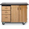 Mobile Science Cabinet - With External Drawers & Pegboard -Office Supplies Shop NPMSC 3 1