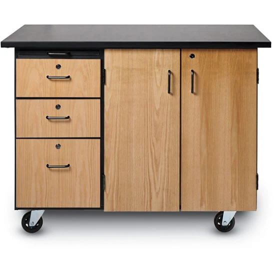 Mobile Science Cabinet - With External Drawers & Pegboard 3 Mobile Science Cabinet - With External Drawers & Pegboard