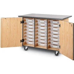 Mobile Science Cart W/ Tote Trays