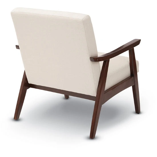 Davis Wide Fabric Armchair With Solid Wood Frame 5 Davis Wide Fabric Armchair With Solid Wood Frame - Image 3