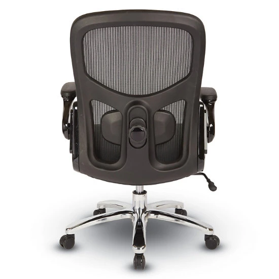 B&T Mesh Back Black Bonded Leather Executive Chair W/ Adj. Lumbar, Adj. Arms & Chrome Base 5 B&T Mesh Back Black Bonded Leather Executive Chair W/ Adj. Lumbar, Adj. Arms & Chrome Base - Image 3