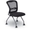 Deluxe Armless Folding Chairs W/ ProGrid® Back, Casters & Titanium Finish - 2 Pack -Office Supplies Shop OFC 84220 1