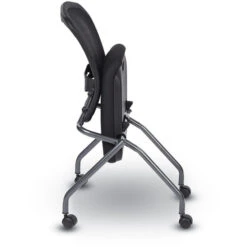 Deluxe Armless Folding Chairs W/ ProGrid® Back, Casters & Titanium Finish - 2 Pack -Office Supplies Shop OFC 84220 5