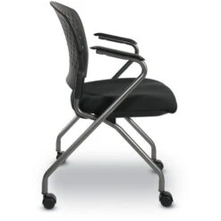 Deluxe Folding Chairs W/ Ventilated Plastic Wrap Around Back, Arms & Titanium Finish - 2 Pack 7 Deluxe Folding Chairs W/ Ventilated Plastic Wrap Around Back, Arms & Titanium Finish - 2 Pack -Office Supplies Shop OFC 84330R 2