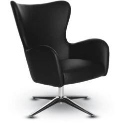 Vinyl Swivel Chair With Aluminum Base -Office Supplies Shop OFRS 5387A 3