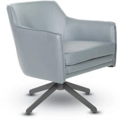 Faux Leather Swivel Chair With Black Base -Office Supplies Shop OFRS 5974 3