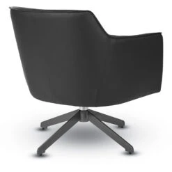 Faux Leather Swivel Chair With Black Base -Office Supplies Shop OFRS 5974 6