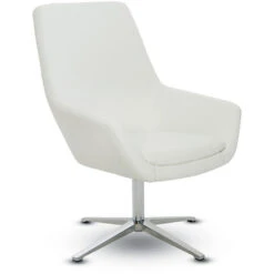 Faux Leather Chair With Aluminum Finish Base 10 Faux Leather Chair With Aluminum Finish Base -Office Supplies Shop OFRS 80228A 3