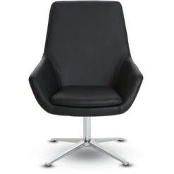 Faux Leather Chair With Aluminum Finish Base 11 Faux Leather Chair With Aluminum Finish Base -Office Supplies Shop OFRS 80228A 4