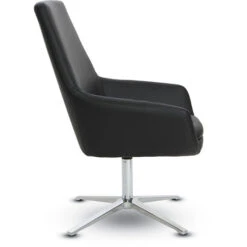 Faux Leather Chair With Aluminum Finish Base 12 Faux Leather Chair With Aluminum Finish Base -Office Supplies Shop OFRS 80228A 5