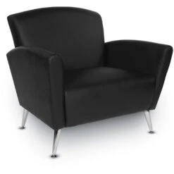 Club Chair With Chrome Legs