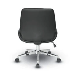 Faux Leather Chair With Chrome Finish Base -Office Supplies Shop OL61 SG 4