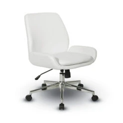 Faux Leather Chair With Chrome Finish Base -Office Supplies Shop OL61 SG 6