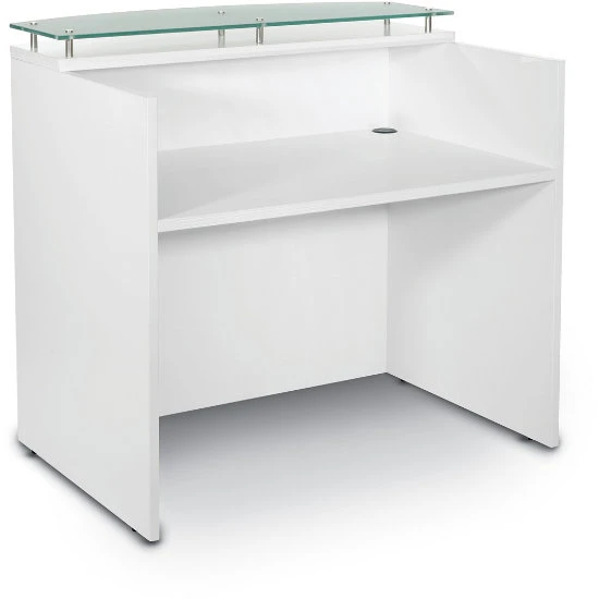 Napa 48" Reception Desk Shell W/ Glass Top 4 Napa 48" Reception Desk Shell W/ Glass Top - Image 2