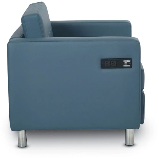 Custom Fabric Atlantic Arm Chair W/ Chrome Finish Legs (Dillon) 4 Custom Fabric Atlantic Arm Chair W/ Chrome Finish Legs (Dillon) - Image 2