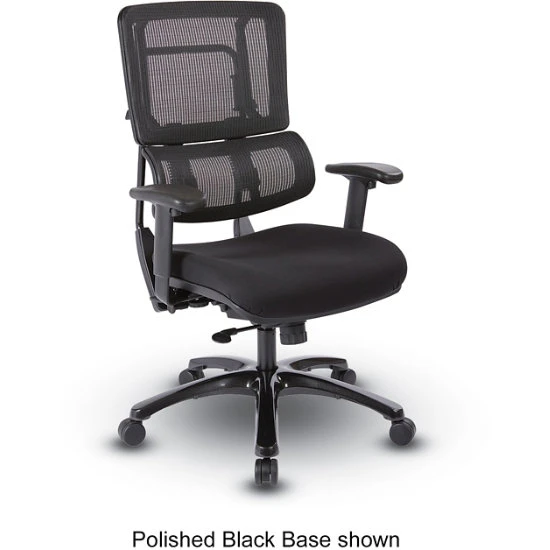 Breathable Black Vertical Mesh Back W/ Adj. Back, Dual Steel Frame Post, Adj. Arms - Coal FreeFlex® 4 Breathable Black Vertical Mesh Back W/ Adj. Back, Dual Steel Frame Post, Adj. Arms - Coal FreeFlex® - Image 2