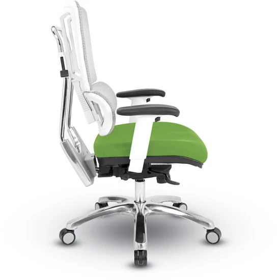 Breathable Silver Vertical Mesh Back W/ Adj. Back, Dual Steel Frame Post, Adj. Arms, Polished Alum. Base - Fun Colors 5 Breathable Silver Vertical Mesh Back W/ Adj. Back, Dual Steel Frame Post, Adj. Arms, Polished Alum. Base - Fun Colors - Image 3