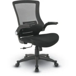 Screen-Back Black Fabric Manager's Chair