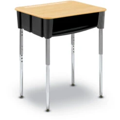 3200 Series Ovation Open Front Plastic Top Desk With Book Box