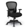 R2 SpaceGrid Back Chair W/ Memory Foam Mesh Seat, Height Adjustable Flip Arms & Adjustable Lumbar