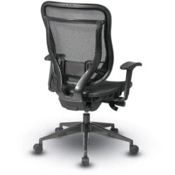 Executive High-Back Chair W/ Breathable Mesh Seat & Back W/ Industrial Steel Finish Angled Base -Office Supplies Shop OSEB MSG 3