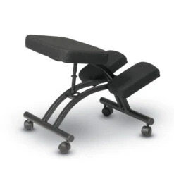 WorkSmart® KC Series Black Ergonomically Designed Knee Chair Featuring Memory Foam & Dual-Wheel Carpet Casters -Office Supplies Shop OSHF 20 3