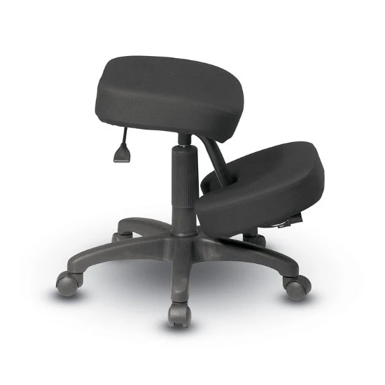 WorkSmart® KC Series Black Ergonomically Designed Knee Chair Featuring Memory Foam & 5-Prong Base W/ Dual-Wheel Carpet Casters 4 WorkSmart® KC Series Black Ergonomically Designed Knee Chair Featuring Memory Foam & 5-Prong Base W/ Dual-Wheel Carpet Casters - Image 2