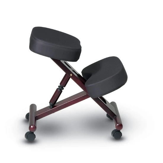 WorkSmart® KC Series Ergonomically Designed Mahogany Finished Wood Knee Chair Featuring Memory Foam & Dual-Wheel Carpet Casters 5 WorkSmart® KC Series Ergonomically Designed Mahogany Finished Wood Knee Chair Featuring Memory Foam & Dual-Wheel Carpet Casters - Image 3