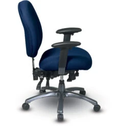 Mid Back Ergo. Chair W/ Multi-Function Control, Seat Slider, Ratchet Back, 2-Way Adj. Arms & Titanium Alum. Base (Grade A) 9 Mid Back Ergo. Chair W/ Multi-Function Control, Seat Slider, Ratchet Back, 2-Way Adj. Arms & Titanium Alum. Base (Grade A) -Office Supplies Shop OSMF 8512 2