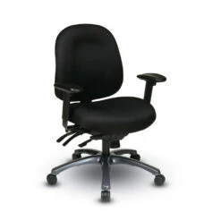 Mid Back Ergo. Chair W/ Multi-Function Control, Seat Slider, Ratchet Back, 2-Way Adj. Arms & Titanium Alum. Base (Grade A) 11 Mid Back Ergo. Chair W/ Multi-Function Control, Seat Slider, Ratchet Back, 2-Way Adj. Arms & Titanium Alum. Base (Grade A) -Office Supplies Shop OSMF 8512 4