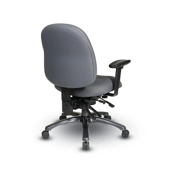 Mid Back Ergo. Chair W/ Multi-Function Control, Seat Slider, Ratchet Back, 2-Way Adj. Arms & Titanium Alum. Base (Grade A) 8 Mid Back Ergo. Chair W/ Multi-Function Control, Seat Slider, Ratchet Back, 2-Way Adj. Arms & Titanium Alum. Base (Grade A) - Image 6