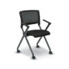WorkSmart® FC Series Folding Chair W/ Flex Back, Black Fabric Seat & Titanium Frame -Office Supplies Shop OSNC ST 1