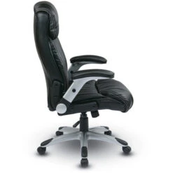WorkSmart® ECH Series Executive Eco-Leather Chair With Adjustable Padded Flip Arms -Office Supplies Shop OSPF 86 3