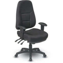 High-Back Multi Function Ergonomic Chair W/ Ratchet Back-Height & 2-way Adjustable Arms
