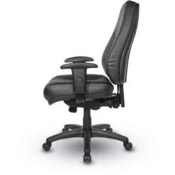 Professional Dual Function Ergonomic High Back Vinyl Chair With Height Adjustable Padded Arms -Office Supplies Shop OTFF 4E 4